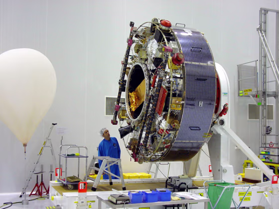 Image: One of ESA's four Cluster satellites
